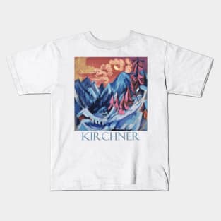 Winter Landscape by Ernst Ludwig Kirchner Kids T-Shirt